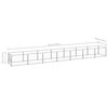vidaXL Dog Kennel Silver 7 m² Steel