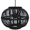 vidaXL Pendant Lamp Black Willow 40 W 30x22 cm Globe E27