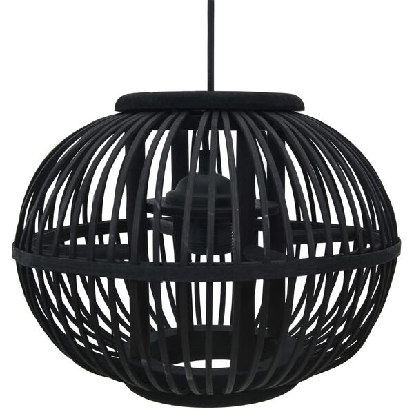 vidaXL Pendant Lamp Black Willow 40 W 30x22 cm Globe E27