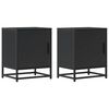 vidaXL Bedside Cabinets 2 pcs Black 40x31x50 cm Engineered Wood and Metal