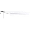 vidaXL Manual Retractable Awning with LEDs White 3.5 x 2.5 m