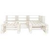 vidaXL 6 Piece Garden Pallets Lounge Set Wood White