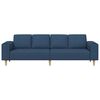 vidaXL Living Room Couch Blue 250 x 77 x 76 cm Polyester