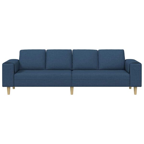vidaXL Living Room Couch Blue 250 x 77 x 76 cm Polyester
