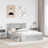 vidaXL Storage Bed Concrete Grey 150 x 200 cm Engineered Wood
