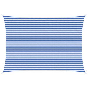 vidaXL Sunshade Sail Blue and White 3.5 x 5 m HDPE