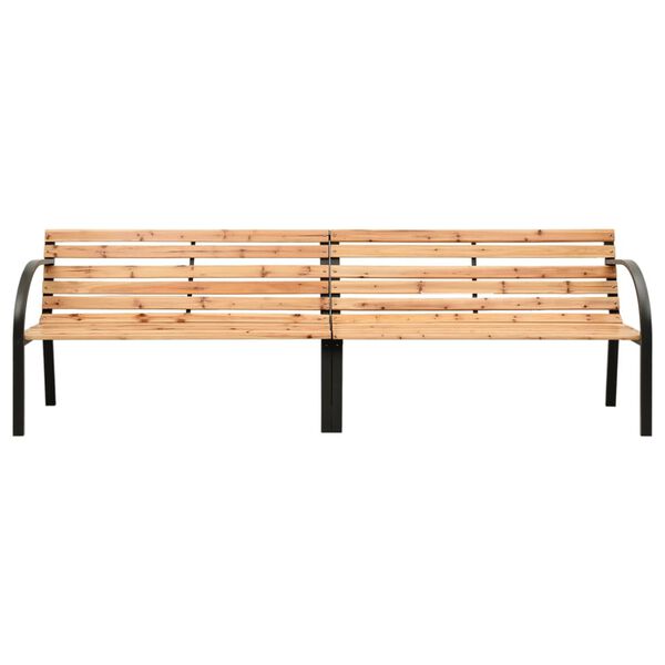 vidaXL Twin Garden Bench 241 cm Chinese Fir Wood