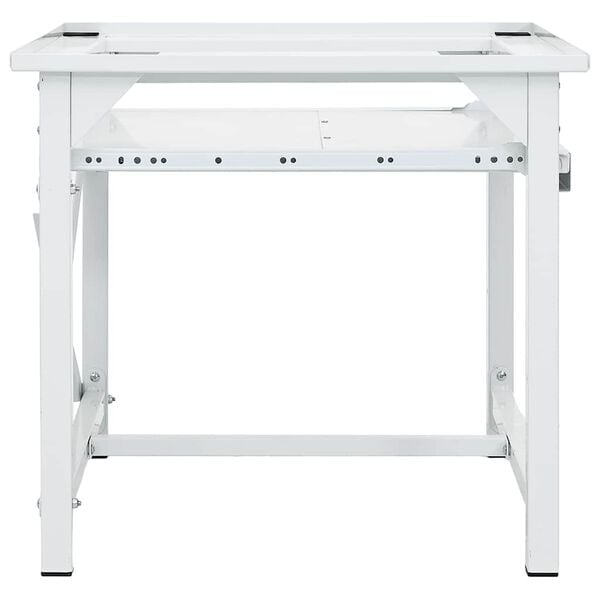 Washing Machine Pedestal with Pull-Out Shelf White