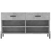 vidaXL Shoe Bench Concrete Grey 102x35x55 cm Engineered Wood