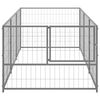 vidaXL Dog Kennel Silver 3 m&sup2; Steel