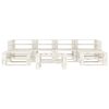 vidaXL 7 Piece Garden Pallets Lounge Set Wood White