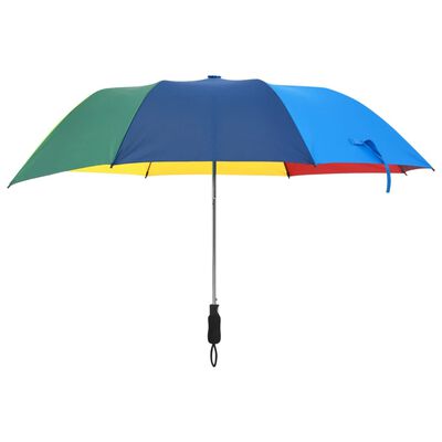 vidaXL Automatic Folding Umbrella Multicolour 124 cm