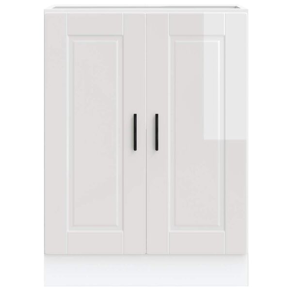 vidaXL Kitchen Base Cabinet&nbsp;Porto High Gloss White Engineered Wood