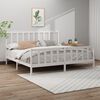 vidaXL Bed Frame without Mattress White 180x200 cm Super King Solid Wood Pine