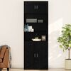 vidaXL Wall Cabinet Black oak 80 x 42.5 x 40 cm Engineered wood
