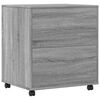 vidaXL Printer Stand with Wheels Grey Sonoma 60x50x67 cm