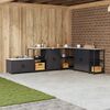 vidaXL Kitchen Storage with Shelf Black 60 x 50 x 92 cm Steel