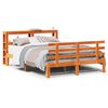 vidaXL Bed Frame with Headboard without Mattress Wax Brown 160x200 cm