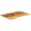 vidaXL Desk Top with Curve 80x60x2.5 cm Solid Wood Rough Mango