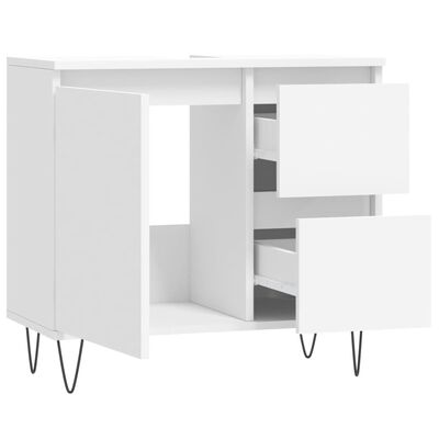 vidaXL Bathroom Cabinet White 65x33x60 cm Engineered Wood