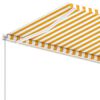 vidaXL Freestanding Manual Retractable Awning 300x250 cm Yellow/White