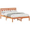 vidaXL Bed Frame Brown 140 x 190 cm Solid Pine Wood