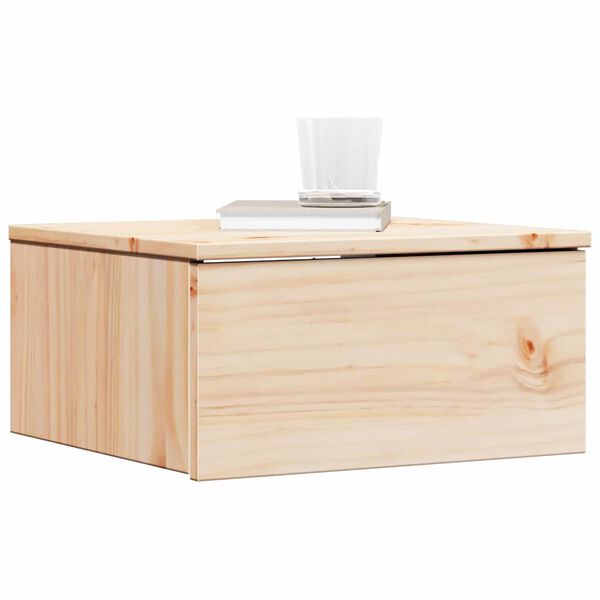 vidaXL Bedside Table Brown 37 x 35 x 18.5 cm Solid pine wood