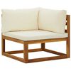 vidaXL Sectional Corner Sofas 2 pcs with Cushions Solid Wood Acacia