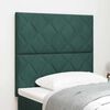 vidaXL LED Headboard with Headboard Dark Green 100 cm Faux Leather
