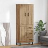 vidaXL Highboard with Drawer 2 pcs Artisan Oak 69.5 x 34 x 180 cm