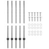 vidaXL Fence Post 5 pcs Grey 100 cm Steel