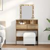vidaXL Dressing Table Black oak 80 x 41 x 144.5 cm Engineered wood