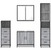 vidaXL 4&nbsp;Piece Bathroom Furniture Set&nbsp;Grey Sonoma Engineered Wood