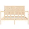 vidaXL Bed Frame without Mattress Double Solid Wood Pine