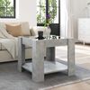 vidaXL Coffee Table with LED Concrete Grey 53x53x45 cm Engineered Wood
