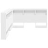 vidaXL Storage Headboard with Shelf White 150 cm Engineered Wood