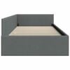 vidaXL Corner Bed Frame with Headboard Dark Grey 90 cm x 190 cm Velvet