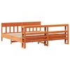 vidaXL Bed Frame without Mattress Wax Brown 200x200 cm Solid Wood Pine