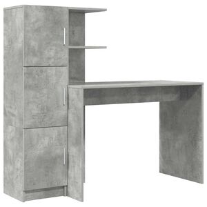 vidaXL Desk 2 pcs Concrete Grey