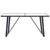 vidaXL Dining Table White 160x80x75 cm Tempered Glass