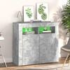 vidaXL Sideboard with LED Lights Concrete Grey 80x35x75 cm