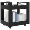 vidaXL Desk Trolley Black Oak 60 x 45 x 60 cm Engineered Wood