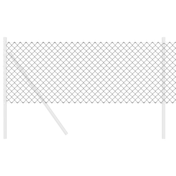 vidaXL Chain Link Fence Grey 10 x 0.4 m Steel