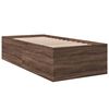 vidaXL Bed Frame without Mattress Brown Oak 90x190 cm Single