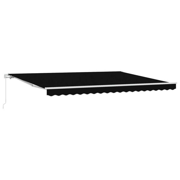 vidaXL Retractable Awning Black 450 x 300 cm Polyester and Metal