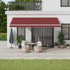 vidaXL Automatic Retractable Awning with LED Burgundy 500x350 cm