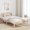 vidaXL Bed Frame with Headboard Natural 90 x 200 cm Solid Pine Wood