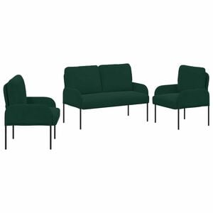 vidaXL Sofa Sets 3 pcs Dark Green 115 x 56 x 80 cm Plywood