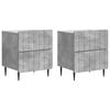 vidaXL Bedside Cabinet 2 pcs Concrete Grey 43 x 34.5 x 49.5 cm