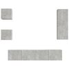 vidaXL 5 Piece TV Cabinet Set Concrete Grey Engineered Wood